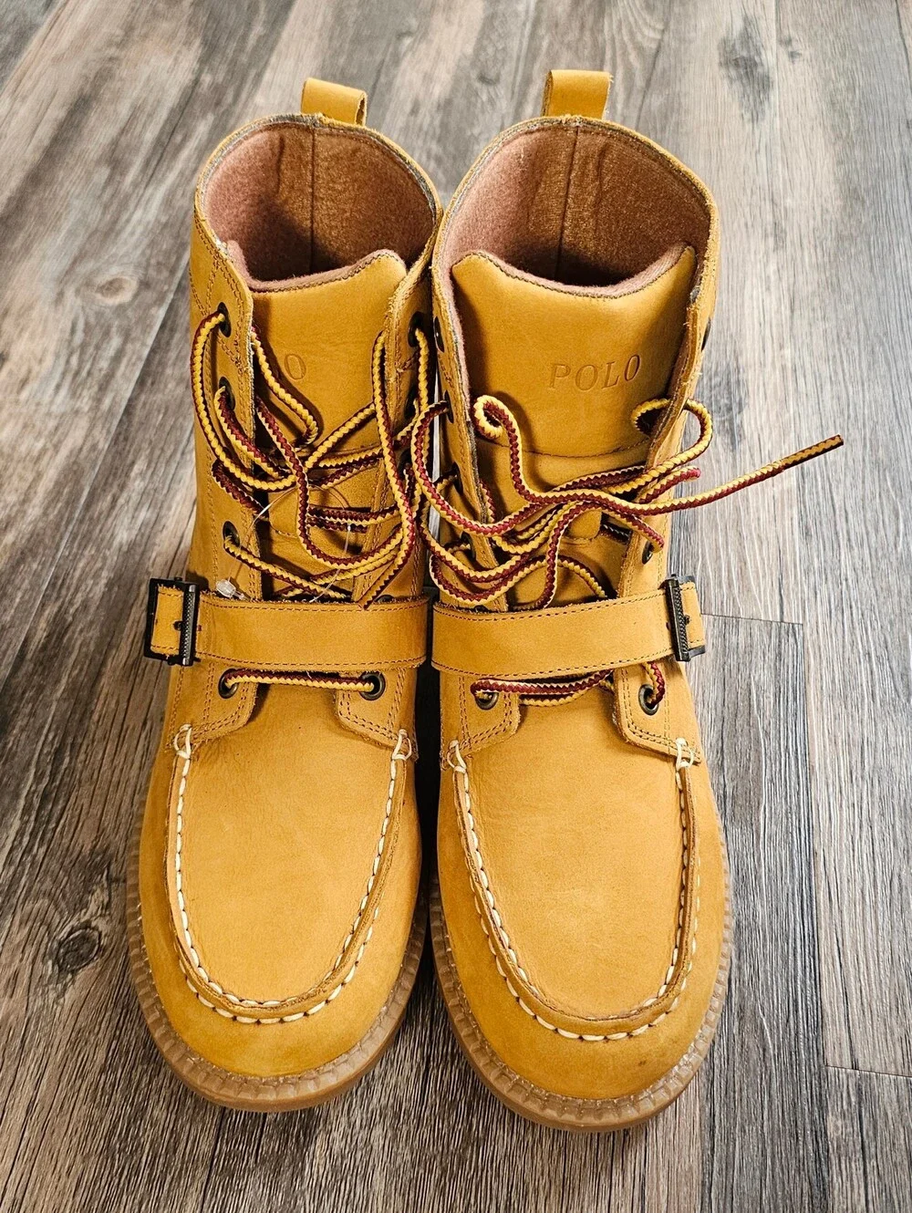 Ralph Lauren Polo Bear Ranger HI II Boots TAN NEW Size 5.5
